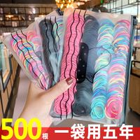 500 Rubber Bands Korean New Fashion Hair Cheap Scrunchies Set Wholesale main image 5