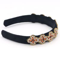 New Fashion Hand-knitted Bead Alloy Rhinestone Headband Catwalk Headband Nihaojewelry Wholesale main image 4