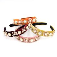 Nouvelle Européen Et Américain Style Baroque Carré Couleur Spot Forage Personnalité Palais De Luxe Tous Les-match Bandeau Défilé Cheveux Accessoires Cz main image 1