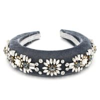 New Sponge Hairband Multi-color Rhinestones Sun Flower Wild Hairband Prom Show Catwalk Hairband Nihaojewelry Wholesale main image 4