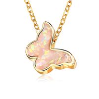 New Fashion Multicolor Butterfly Necklace Creative Retro Single Layer Butterfly Wild Necklace Nihaojewelry Wholesale sku image 4