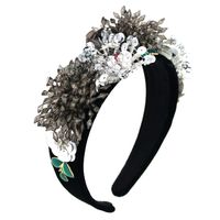 Baroque Crystal Flower Exaggerated Headband Color Geometric Flower Ball Headband Nihaojewelry Wholesale sku image 1