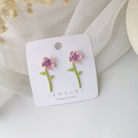 New Fashion Sweet Three-dimensional Flowers Simple Earrings For Women Nihaojewelry Wholesale sku image 3