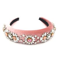 New Sponge Hairband Multi-color Rhinestones Sun Flower Wild Hairband Prom Show Catwalk Hairband Nihaojewelry Wholesale sku image 2