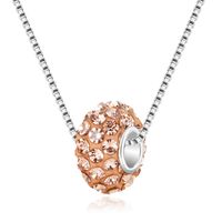 Fashion Necklace Full Diamond Soft Ceramic Large Hole Bead Diamond Ball Pendant Necklace Nihaojewelry Wholesale sku image 5