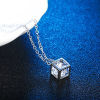 New Fashion Love Magic Square Zircon Crystal Necklace Nihaojewelry Wholesale sku image 1
