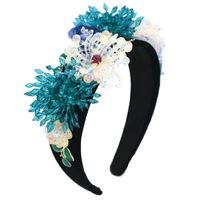 Baroque Crystal Flower Exaggerated Headband Color Geometric Flower Ball Headband Nihaojewelry Wholesale sku image 4