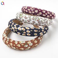 New Thickened Sponge Floral Headband Wild Daisy Fabric Headband Nihaojewelry Wholesale main image 3