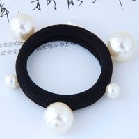 Korean Fashion Süße Einfache Elegante Perle Haar Seil Wilden Haar Günstige Scrunchies Nihaojewelry Großhandel main image 3