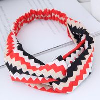 Fashion Sweet Wide-sided Platonic Hair Band  Hair Band Nihaojewelry Wholesale Cross Elastic Wide-brimmed Hair Accessories Hair Band main image 1