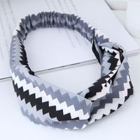 Fashion Sweet Wide-sided Platonic Hair Band  Hair Band Nihaojewelry Wholesale Cross Elastic Wide-brimmed Hair Accessories Hair Band main image 3