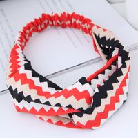 Fashion Sweet Wide-sided Platonic Hair Band  Hair Band Nihaojewelry Wholesale Cross Elastic Wide-brimmed Hair Accessories Hair Band sku image 1