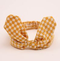 New Cute Baby Children&#39;s Hair Accessories Cotton And Linen Stripes Dot Hair Band Baby Headband Wholesale sku image 1