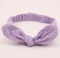New Cute Baby Children&#39;s Hair Accessories Cotton And Linen Stripes Dot Hair Band Baby Headband Wholesale sku image 2