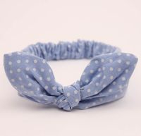 New Cute Baby Children&#39;s Hair Accessories Cotton And Linen Stripes Dot Hair Band Baby Headband Wholesale sku image 3