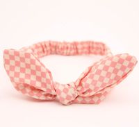 New Cute Baby Children&#39;s Hair Accessories Cotton And Linen Stripes Dot Hair Band Baby Headband Wholesale sku image 5