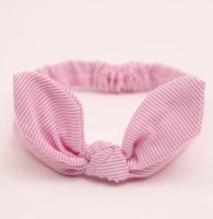 New Cute Baby Children&#39;s Hair Accessories Cotton And Linen Stripes Dot Hair Band Baby Headband Wholesale sku image 7