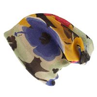 Spring Fashion New Hooded Cap Casual Hat Indoor Sleeping Cap Printed Bohemian Loose Female Hat sku image 11