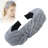 New Fashion Crepe Wave Korean Knitted Fabric Cross Knotted Headband Nihaojewelry Wholesale sku image 6