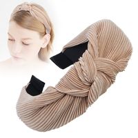 New Fashion Crepe Wave Korean Knitted Fabric Cross Knotted Headband Nihaojewelry Wholesale sku image 8