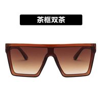 New Retro Trend Fashion Big Frame One-piece Sunglasses Square Sunglasses Nihaojewelry Wholesale sku image 7