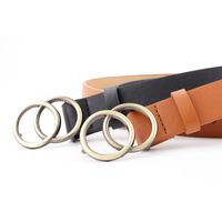New Fashion Round Buckle Belt Leisure Belt Ladies Jeans Belt Fashion Dress Belt Nihaojewelry Wholesale main image 5