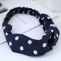 Fashion  Hair Band Nihaojewelry Wholesale Simple Wide-sided Polka Dot Cross Elastic Wide-band Hair Accessories Hair Band main image 1