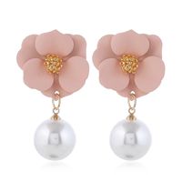 Fashion Flower Pearl Earrings Nihaojewelry Wholesale Simple Earrings For Women main image 5