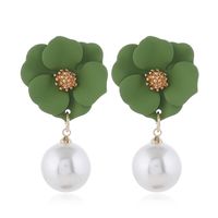 Fashion Flower Pearl Earrings Nihaojewelry Wholesale Simple Earrings For Women sku image 3