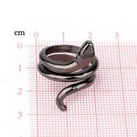 European And American Retro Ornament Personalized Punk Smooth Snake Ring Animal Open Ring Cross-border   Popular main image 3