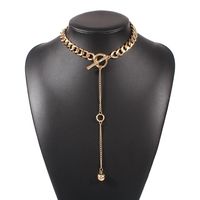 Fashion Jewelry Creative Gold Long Pendant Necklace New Personality Clavicle Chain Wholesale Nihaojewelry main image 6