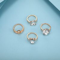 New Fashion Wild Temperament Suit Ring Diamond Love Zircon Ring 4 Piece Suit Wholesale Nihaojewelry main image 5