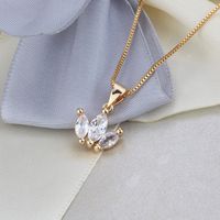 Hot Sale Three Rings Necklace Set New Gold-plated Zircon Pendant Stud Earrings Set Wholesale Nihaojewelry main image 3