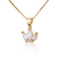 Hot Sale Three Rings Necklace Set New Gold-plated Zircon Pendant Stud Earrings Set Wholesale Nihaojewelry main image 5