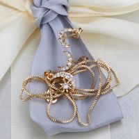 Hot Sale Moon And Star Necklace Set New Gold-plated Star Moon Pendant Ear Pin Wholesale Nihaojewelry main image 4