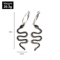Fashion Jewelry Exaggerated Fashion Metal Diamond Snake Element Earrings Personality Wild Metal Earrings Wholesale Nihaojewelry main image 3