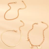 Fashion Jewelry Wholesale Simple Snake Chain Chain Wild Alloy Butterfly Pendant Anklet Accessories Wholesale Nihaojewelry main image 4
