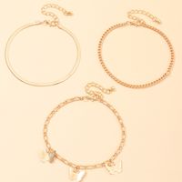 Fashion Jewelry Wholesale Simple Snake Chain Chain Wild Alloy Butterfly Pendant Anklet Accessories Wholesale Nihaojewelry main image 5