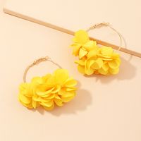 Fashion Flower Alloy No Inlaid Earrings main image 3