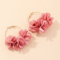 Mode Fleur Alliage Pas D'incrustation Des Boucles D'oreilles main image 5