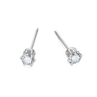 4mm Bijoux Simples Boucles D'oreilles En Zircon Mot Minimaliste Oreille Aiguille En Os Aiguille Mini Boucles D'oreilles En Gros Nihaojewelry main image 3