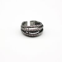 European Cross-border Sold Jewelry Retro Personality And Minimalism Atmospheric Multi-layer Rattan Open Ring Men's Ring sku image 1