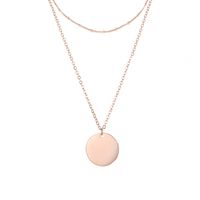 Ornaments Geometric Round Brand Necklace L316 Stainless Steel Two-piece Necklace Clavicle Chain Hot Wholesale Nihaojewelry sku image 3