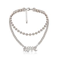 Wholesale Jewelry Fashion Letter Alloy Iron Plating Necklace sku image 1