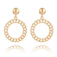 Design Sense Earrings Retro Temperament Personality Simple Circle Chain Tide Fashionable Gold Earrings Wholesale Nihaojewelry main image 6