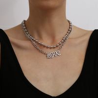 Wholesale Jewelry Fashion Letter Alloy Iron Plating Necklace main image 1