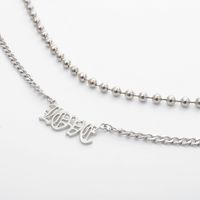 Wholesale Jewelry Fashion Letter Alloy Iron Plating Necklace main image 5