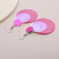 Fashion Jewelry Hit Color Cold Wind Business Geometric Earring Color Translucent Disc Geometric Earring Wholesale Nihaojewelry main image 5