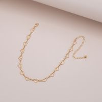 Fashion Jewelry Sweet Hollow Single-layer Clavicle Necklace Simple Geometric Small Love Chain Necklace Wholesale Nihaojewelry main image 3
