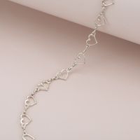 Fashion Jewelry Sweet Hollow Single-layer Clavicle Necklace Simple Geometric Small Love Chain Necklace Wholesale Nihaojewelry main image 5